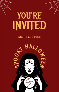 Spooky Witch Invitation Image Preview