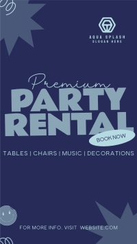 Playful Party Rental TikTok Video Image Preview