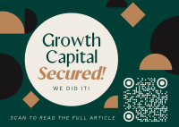 Raised Capital Growth Postcard Design