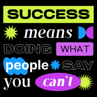 Quirky Success Quote T-shirt Image Preview