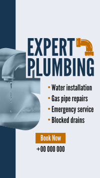 Minimalist Expert Plumbing Facebook Story Image Preview