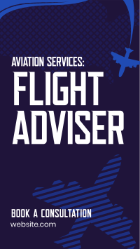 Aviation Flight Adviser Facebook Story Design