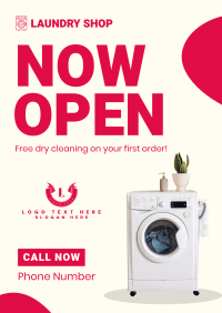 Laundry Shop Opening Poster Image Preview