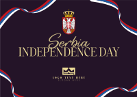 Serbia Independence Day Postcard Design