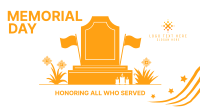 Memorial Day Tombstone Facebook Event Cover Design