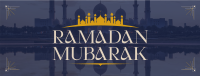 Mosque Silhouette Ramadan Facebook cover Image Preview