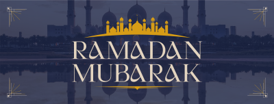 Mosque Silhouette Ramadan Facebook cover Image Preview