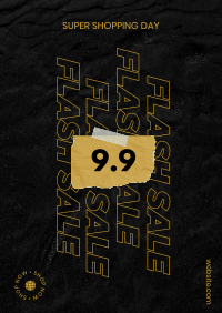 9.9 Yellow Accent Sale Poster Design