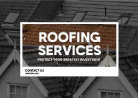Roofing Service Investment Postcard Image Preview