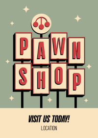 Pawn Shop Retro Poster Image Preview