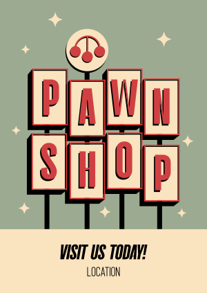 Pawn Shop Retro Poster Image Preview