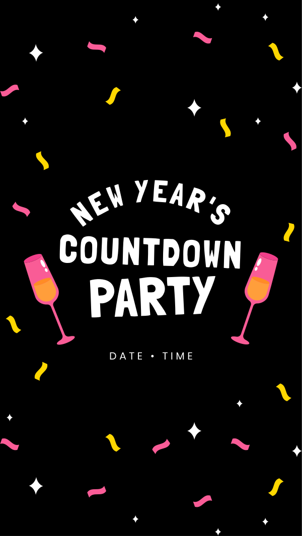 New Year Countdown Party Instagram Story Design Image Preview