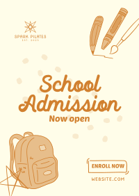 Kids School Enrollment Flyer Design