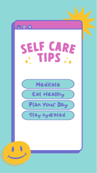 Self Care Tips TikTok Video Design