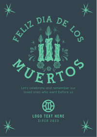 Candles for Dia De los Muertos Flyer Image Preview