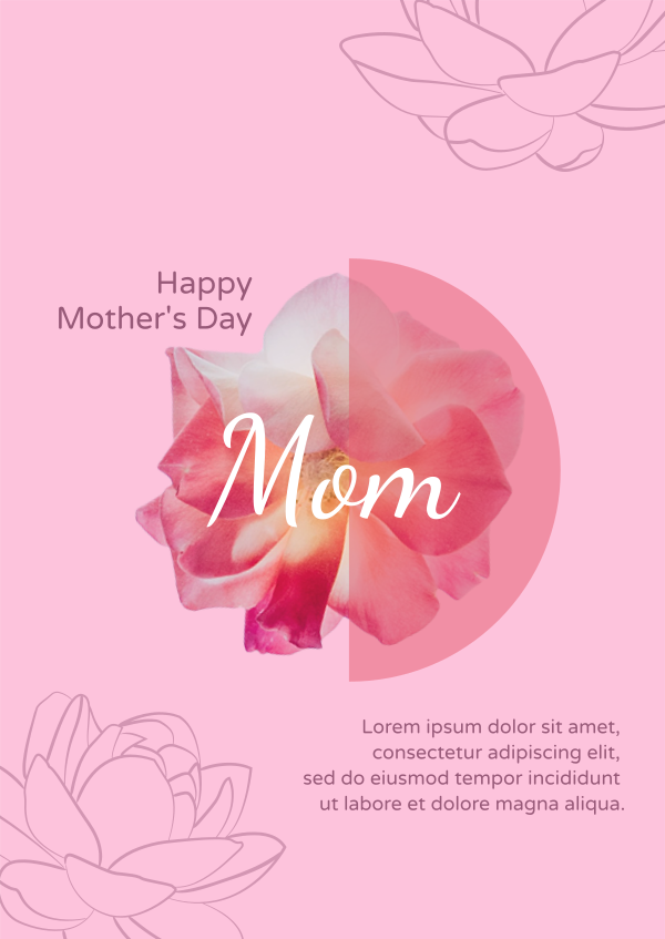 Mothers Day Flower Poster Design Image Preview