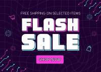 Techno Flash Sale Deals Postcard Design