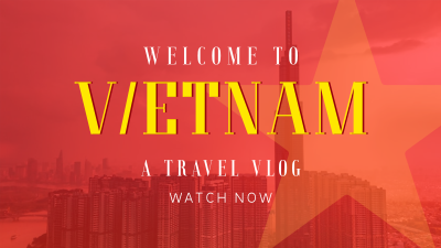 Vietnam Cityscape Travel Vlog Facebook event cover Image Preview