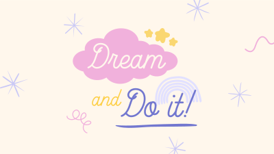 Dream Positivity Quote Facebook event cover Image Preview