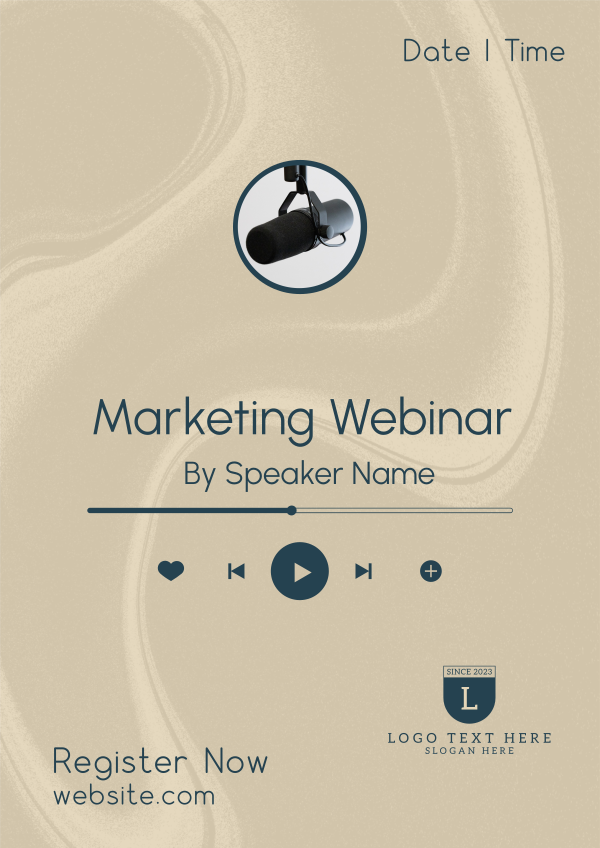 Marketing Webinar Speaker Flyer Design Image Preview