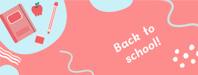 Cute Back to School Greeting Facebook cover Image Preview
