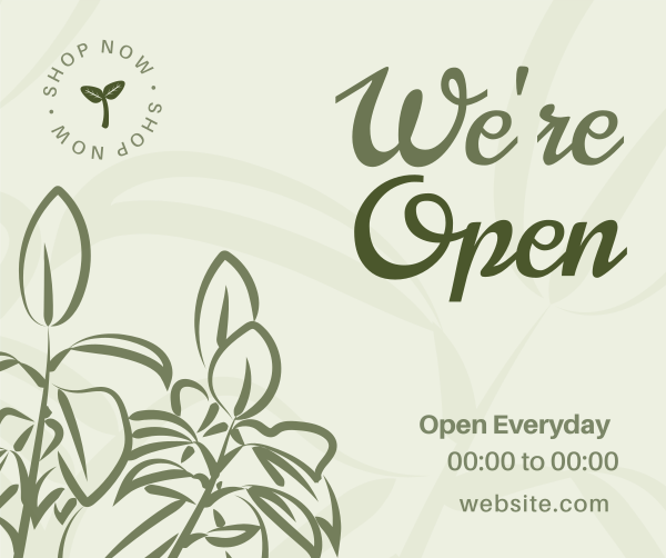Plant Store Open Facebook Post Design Image Preview