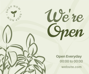 Plant Store Open Facebook post Image Preview