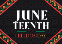 Juneteenth Freedom Revolution Postcard Image Preview