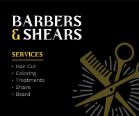 Barbers & Shears Facebook post BrandCrowd Facebook post Maker