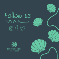 Follow Us Woman Illustration Instagram Post Design