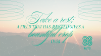 Rest Daily Reminder Quote Facebook Event Cover Design