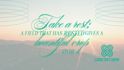 Rest Daily Reminder Quote Facebook event cover Image Preview