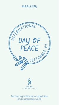Day Of Peace Badge Instagram Story Design
