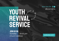 Youth Revival Service Postcard Image Preview