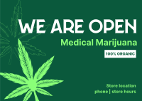 Order Organic Cannabis Postcard Image Preview