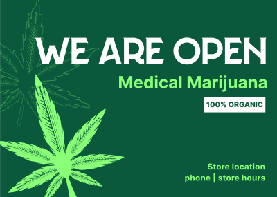 Order Organic Cannabis Postcard Image Preview