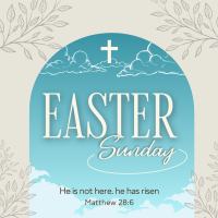 Floral Easter Sunday Instagram post Image Preview