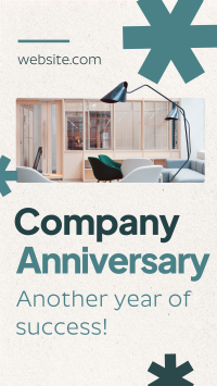 Minimalist Company Anniversary TikTok Video Design