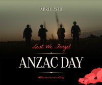 Silhouette Anzac Day Facebook post Image Preview