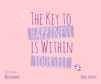 Key To Happiness Facebook Post Design