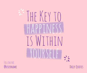 Key To Happiness Facebook post Image Preview