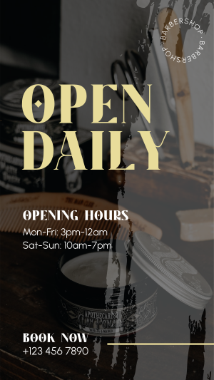 Open Daily - Barbers Facebook story Image Preview