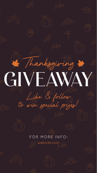Thanksgiving Day Giveaway Facebook Story Design