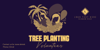 Minimalist Planting Volunteer Twitter post Image Preview