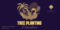 Minimalist Planting Volunteer Twitter Post Image Preview