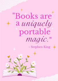 Book Magic Quote Poster Image Preview