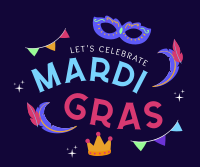 Mardi Gras Festival Facebook Post Design