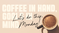 Coffee Motivation Quote Facebook Event Cover Design