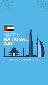 UAE National Day Landmarks Facebook Story Design
