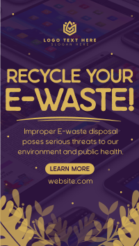 Recycle your E-waste Instagram Story Design